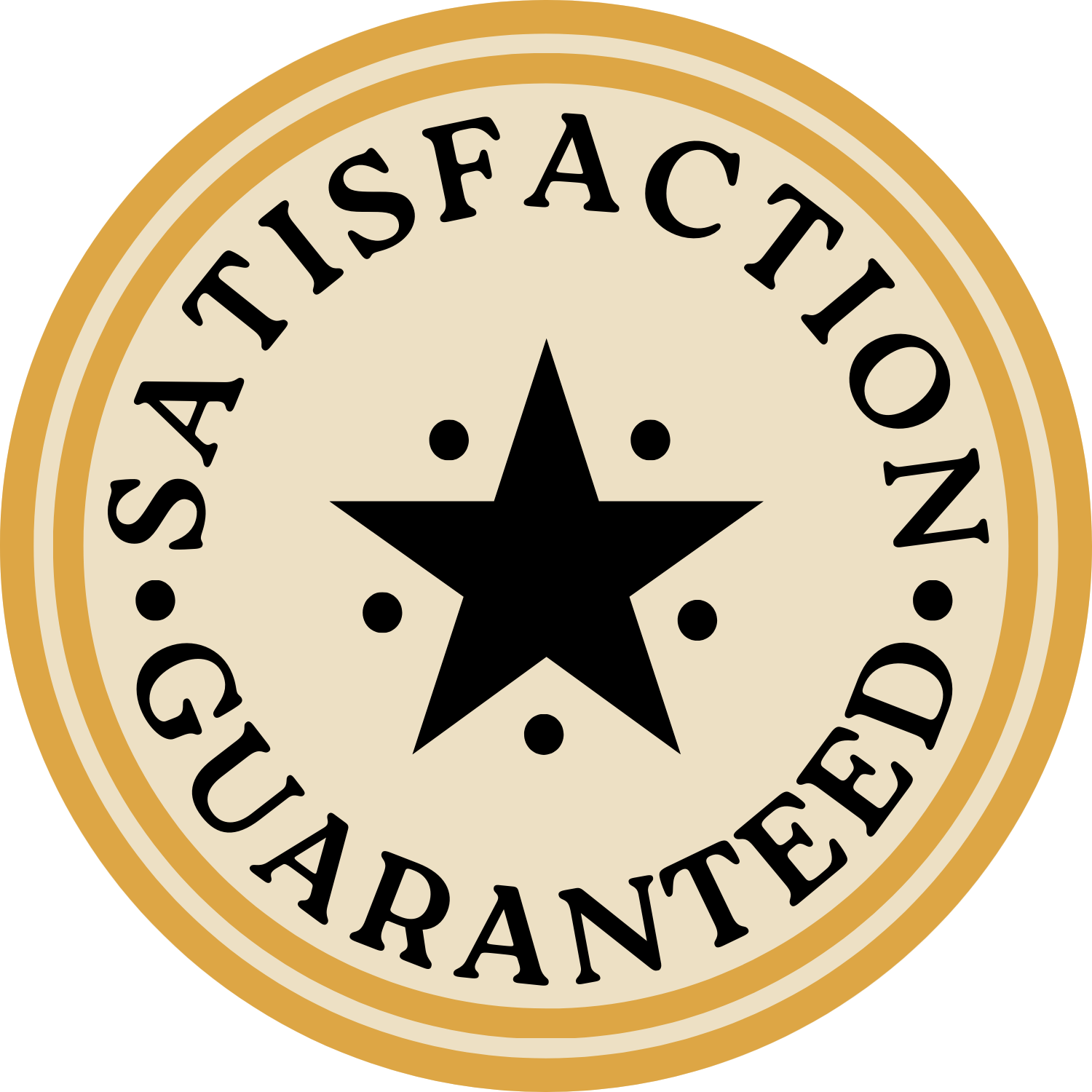 Satisfaction Guaranteed medallion - light version